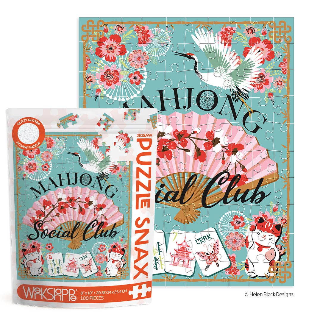 Mahjong Social Club 100 Piece Puzzle