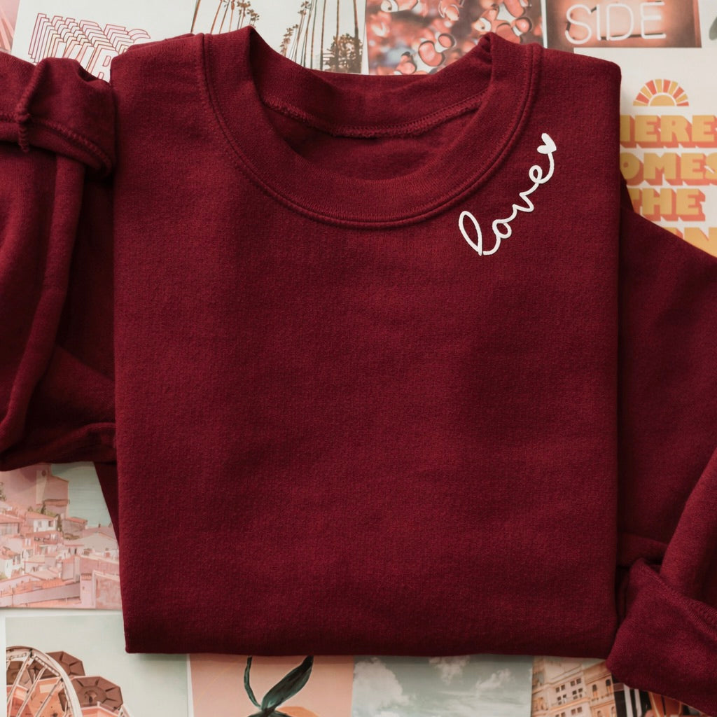Love Embroidered Sweatshirt