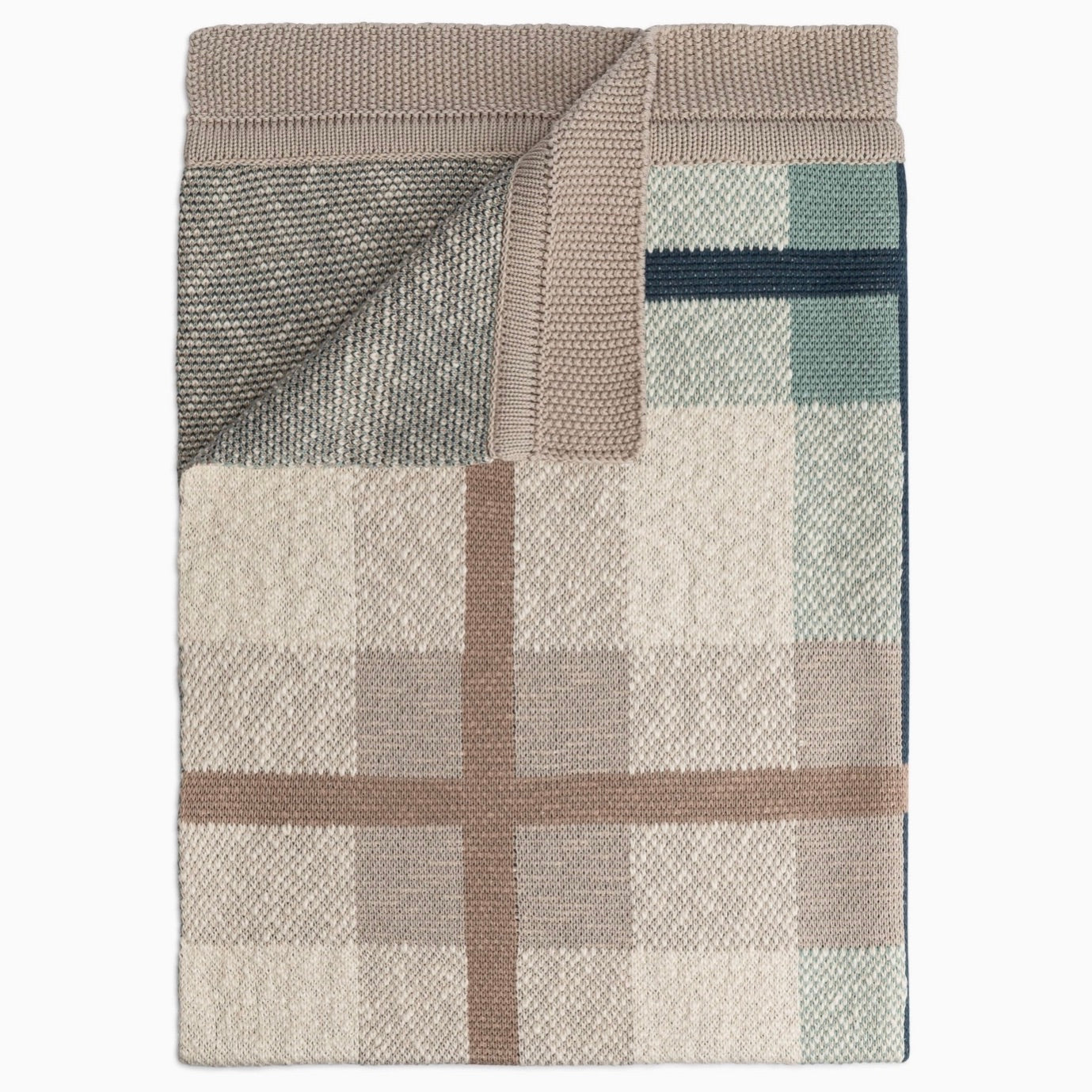 Knitted Plaid Baby Blanket