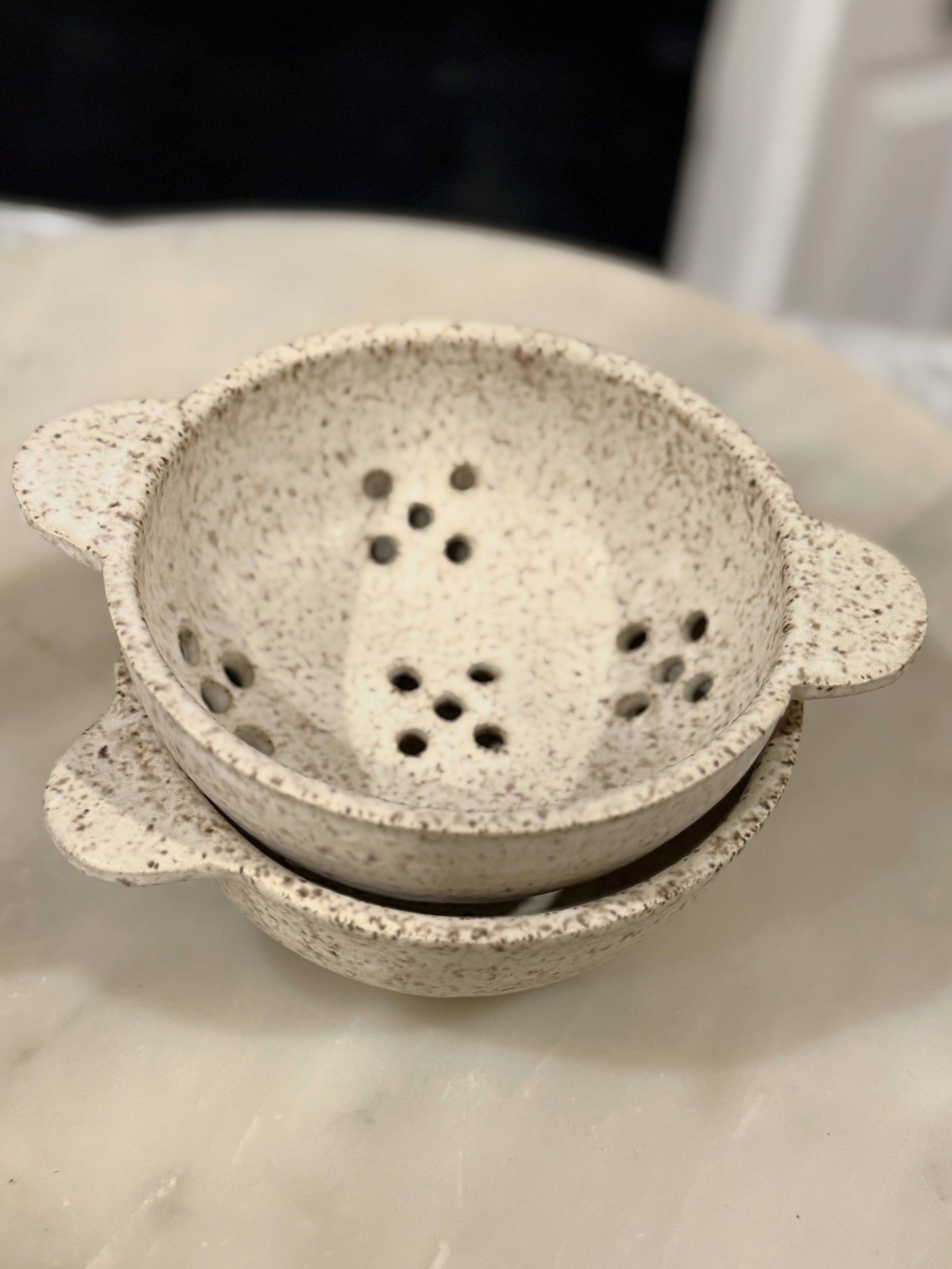 Matte Cream Berry Bowl