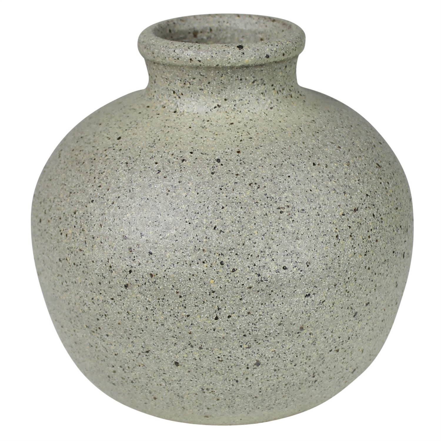 Speckled Stone Squash Vase